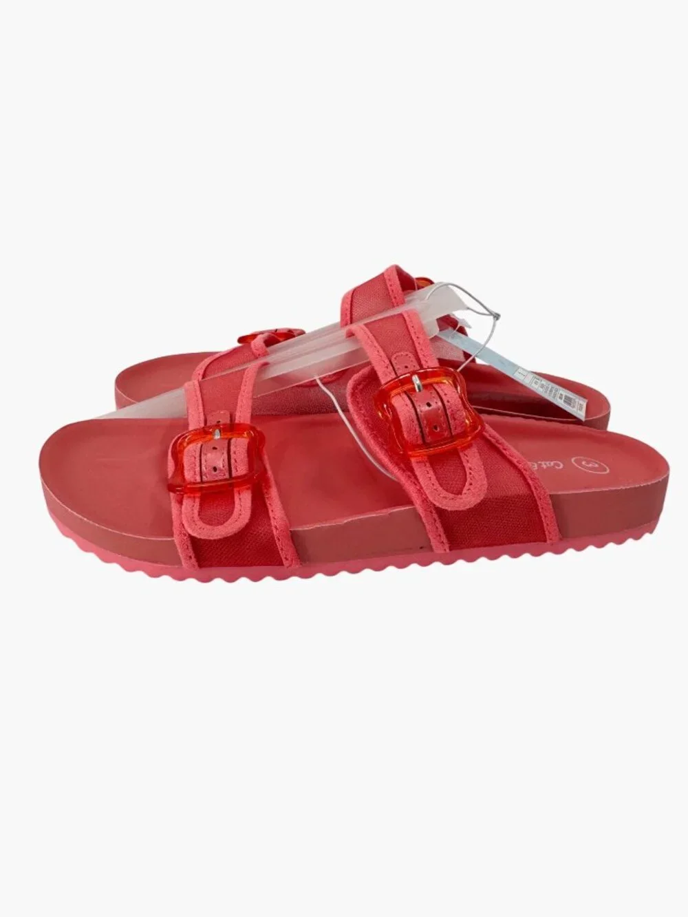 NEW Cat & Jack Kids' Kaia Mesh Footbed Sandals - Coral Red